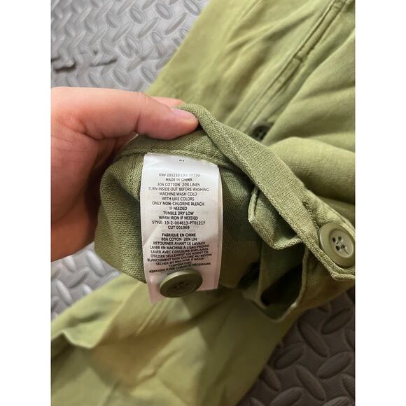 Current/Elliott The Military Cropped Camp Pants Army Green Fits Size 31 - Picture 4 of 10